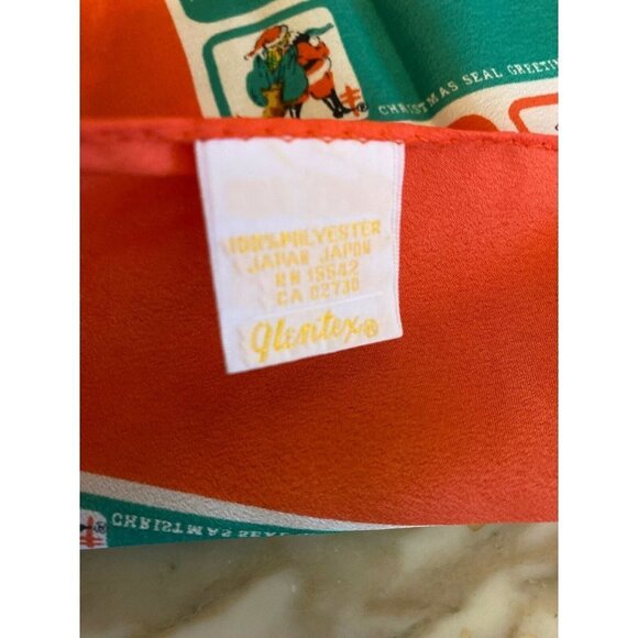 Christmas Scarf American Lung Association Santa Dog 1982 - Picture 2 of 7